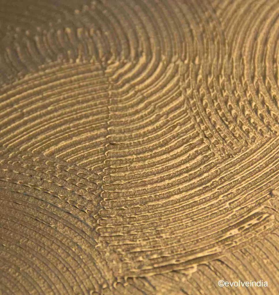 Concentric ripple finish texture